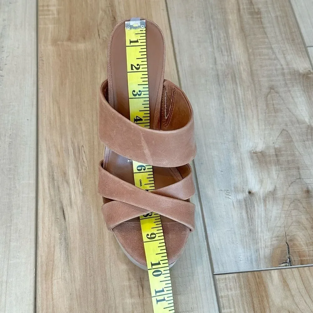 NWT Chelsea Violet Kapri Leather Platform Heels Sandals 9 1/2